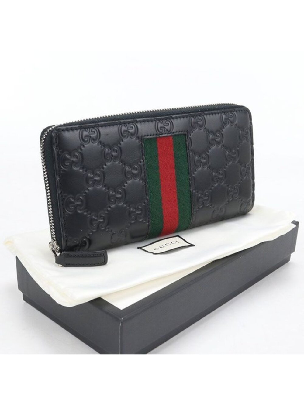Gucci Guccissima Wallet Zip Around Leather